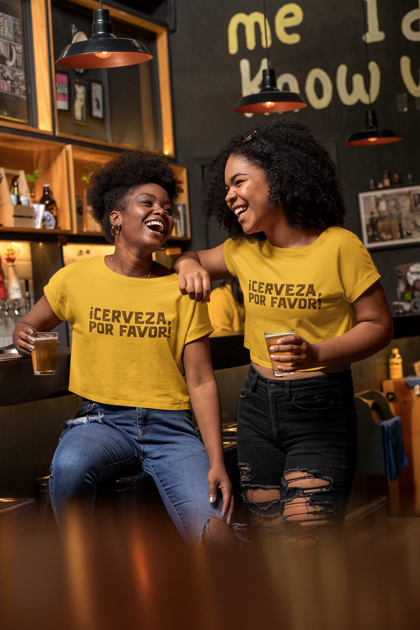 ¡Cerveza, Por Favor! Ladies' Cropped Tee